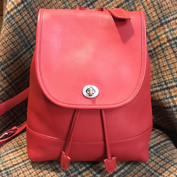 Coach Handbags - Coach Vintage Red Daypack Backpack